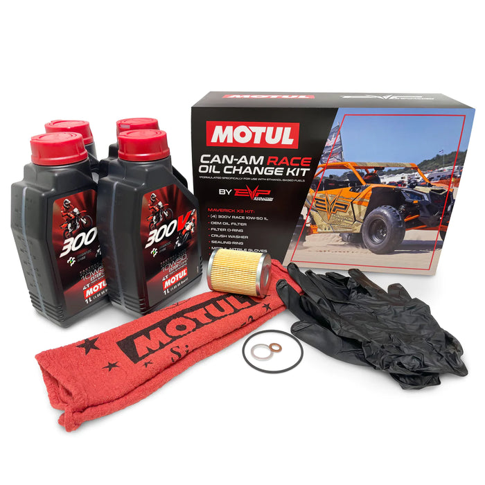 EVP MOTUL® OIL CHANGE KITS FOR CAN AM MAVERICK X3 MOTUL 300V 10W-50 4T 804FC0179