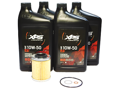 2017-2023 Can-Am Maverick X3 OEM 10W-50 Full Synthetic Oil Change Kit 779261